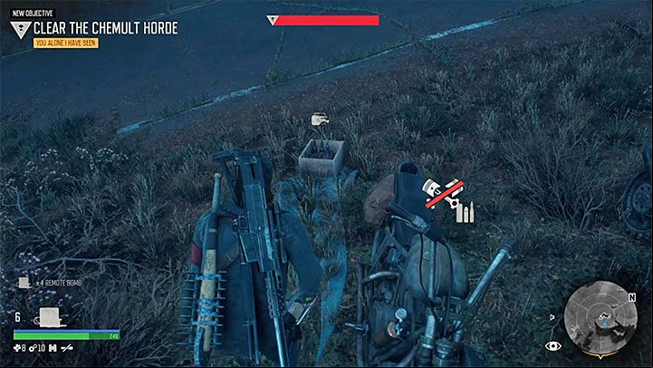 Before you go to the Horde, check Kouris bike and stuff lying next to it - Days Gone: How to beat Horde of Chemult? - Combat - Days Gone Guide