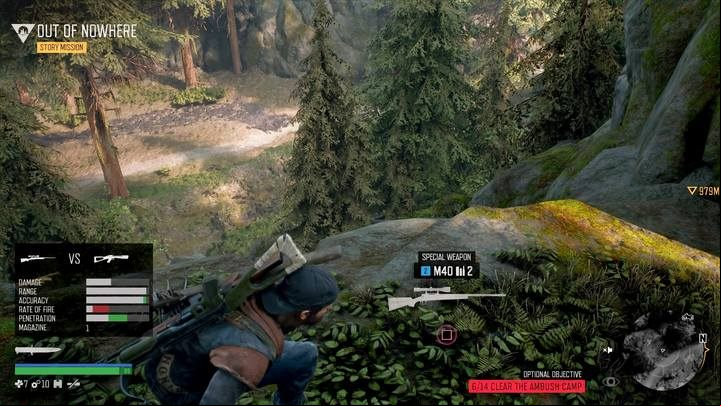 On the west side, on the hills, you will find a sniper - Days Gone: Cascade - map, important locations - Cascade region maps - Days Gone Guide