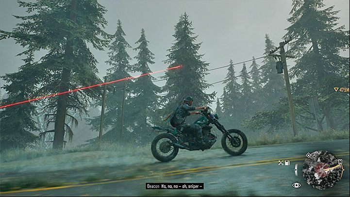 In Days Gone enemy snipers apper in some places and they can cause a serious threat to the main character - Days Gone: Beginners Guide & Tips - Game basics - Days Gone Guide