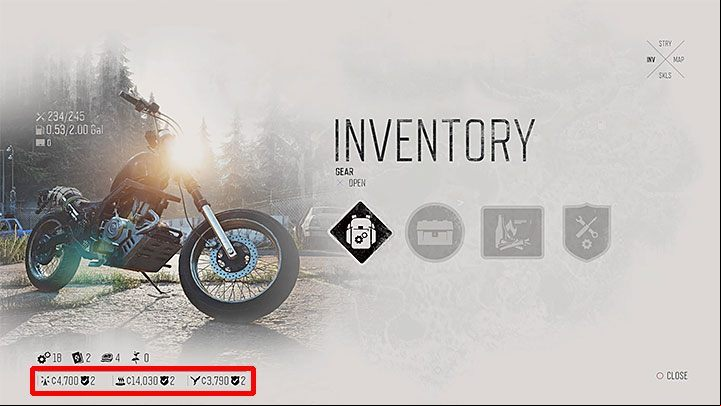 The current status of funds in individual camps can be check easily in the inventory - Days Gone: Why cant I spend credits in the camp? - Campaign - Days Gone Guide
