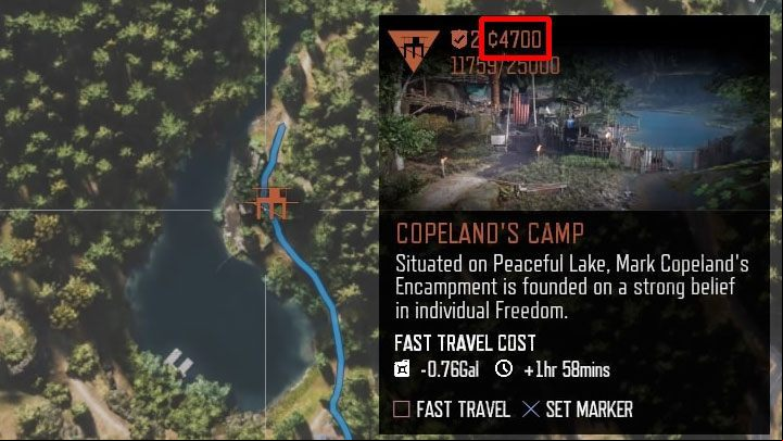 Information about available credits is also displayed on the world map when you check the camp data with mouse pointer - Days Gone: Why cant I spend credits in the camp? - Campaign - Days Gone Guide