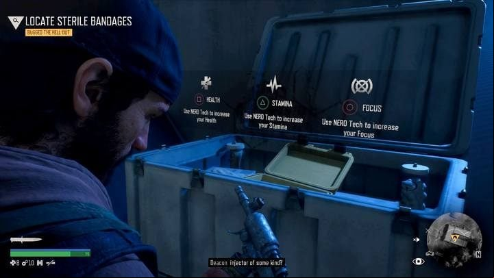At each NERO checkpoint youll find crates, thanks to which youll improve the characters stats. - Days Gone: Hes my Brother - walkthrough - Main storyline - Days Gone Guide