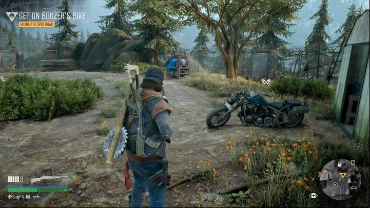 Take the Boozers bike from the former camp. - Days Gone: Hes my Brother - walkthrough - Main storyline - Days Gone Guide