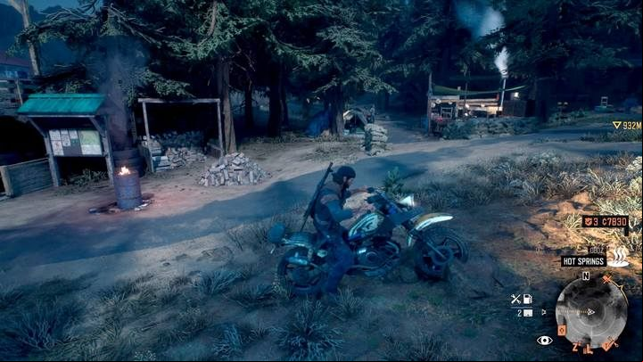 You can push forward even on a straight road. - Days Gone: How to ride a motorcycle with no fuel loss? - Motorcycle - Days Gone Guide