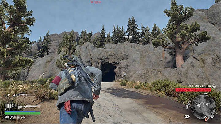 To get the intel you have to explore a small cave - Days Gone: Highway 97 - map, secrets, collectibles - Highway 97 region maps - Days Gone Guide