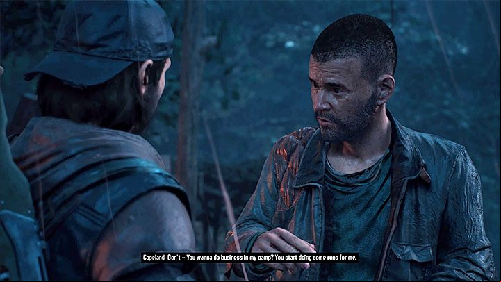 When you reach this place for the first time, you will have to meet a few people, e - Days Gone: Copelands Camp - Encampments - Days Gone Guide