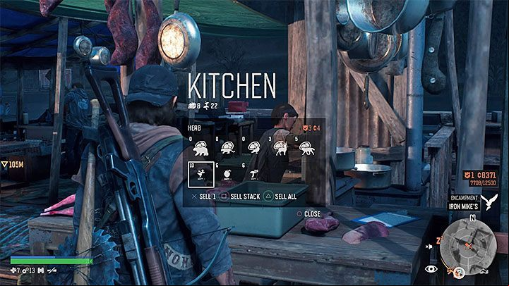All of the above findings can be sold at the cooks in the camp - Days Gone: What do herbs, berries, mushrooms, animal meat do? - Character and inventory - Days Gone Guide