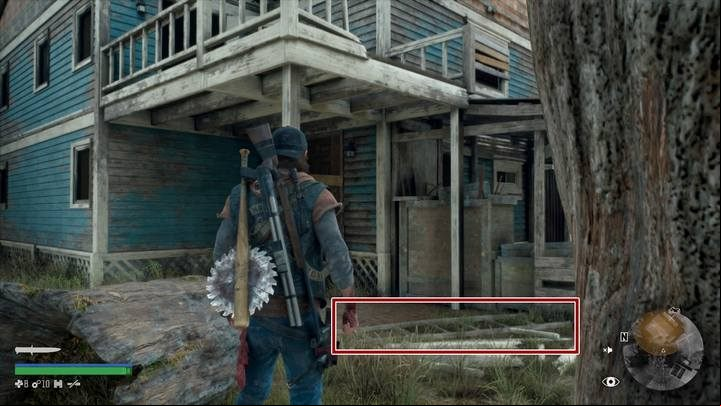 Once the whole area has been cleared, go behind the blue house - Days Gone: Youre Safe Now - walkthrough - Main storyline - Days Gone Guide