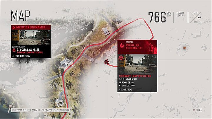 Freaker Nests are located in areas called Infestations - Days Gone: How to find and destroy Freaker Nests? - Exploration - Days Gone Guide