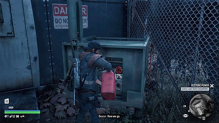 After sabotaging all the megaphones find the generator in which you want to pour the fuel - Days Gone: How to unlock the access to NERO checkpoint? - Campaign - Days Gone Guide