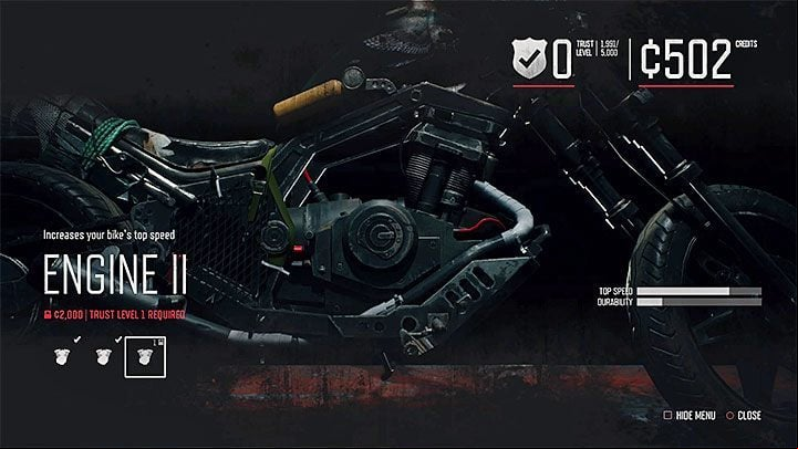 Modifications of Deacons motorcycle are divided into three main categories - Days Gone: How to upgrade motorcycle? - Motorcycle - Days Gone Guide