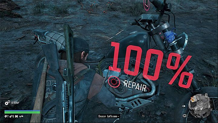 Deacon can repair the bike from the beginning of the game - Days Gone: How to repair motorcycle? - Motorcycle - Days Gone Guide