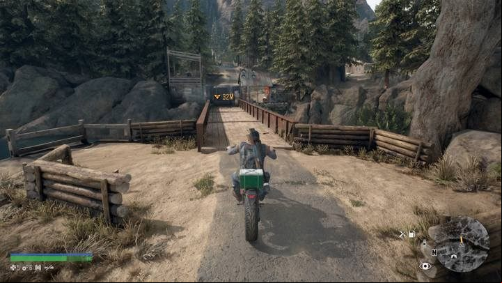 Reach the encampment by following the only path leading through the bridge. - Days Gone: Chasing Leon - walkthrough - Main storyline - Days Gone Guide