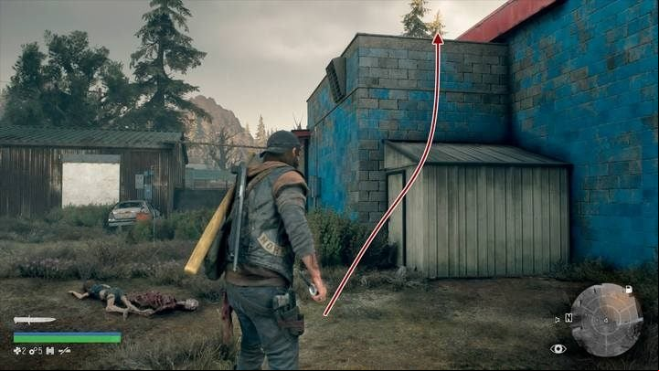 To get to the gas station, you need to enter it through the roof - Days Gone: Gear Up For The Ride - walkthrough - Main storyline - Days Gone Guide