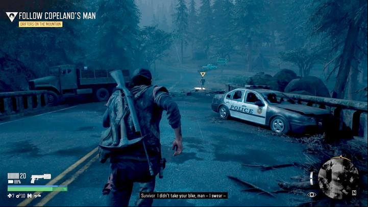 Chase the man to the camp; you may be a little behind - Days Gone: Gear Up For The Ride - walkthrough - Main storyline - Days Gone Guide
