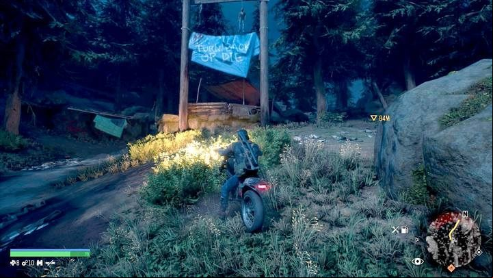 Leave the bike in front of the base. This way you wont generate a lot of noise. - Days Gone: Gear Up For The Ride - walkthrough - Main storyline - Days Gone Guide