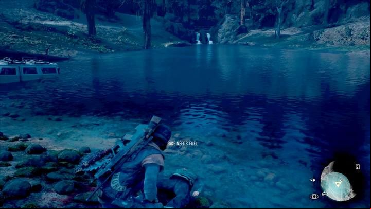 Immediately after starting this mission, go to the north of the camp, on the neighboring lake - Days Gone: Gear Up For The Ride - walkthrough - Main storyline - Days Gone Guide