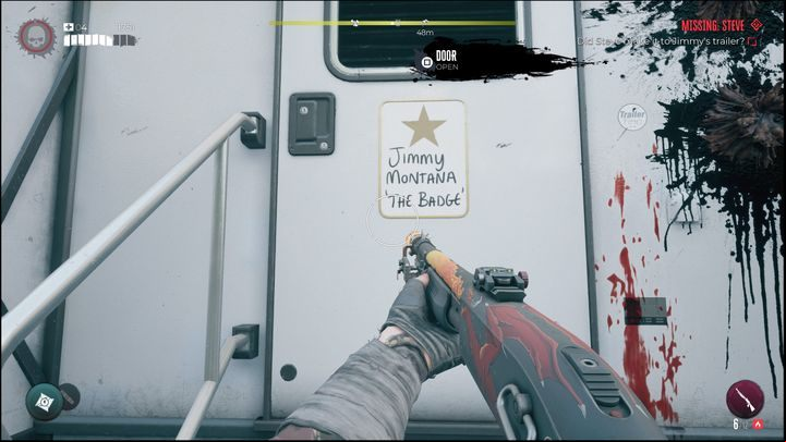 Inside the trailer, open the door on the right to find a zombie named Sergio - Dead Island 2: Missing Steve - Lost and found - Dead Island 2 Guide