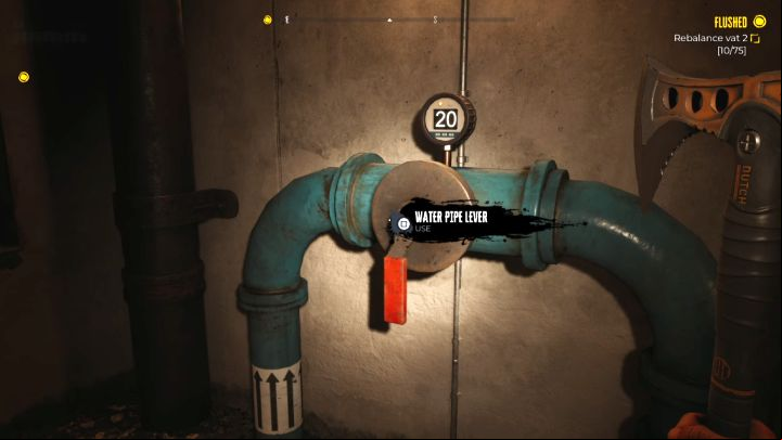 The second part of the puzzle is to get a value of 75 - Dead Island 2: Brentwood Sewer pressure puzzle - Puzzles - Dead Island 2 Guide