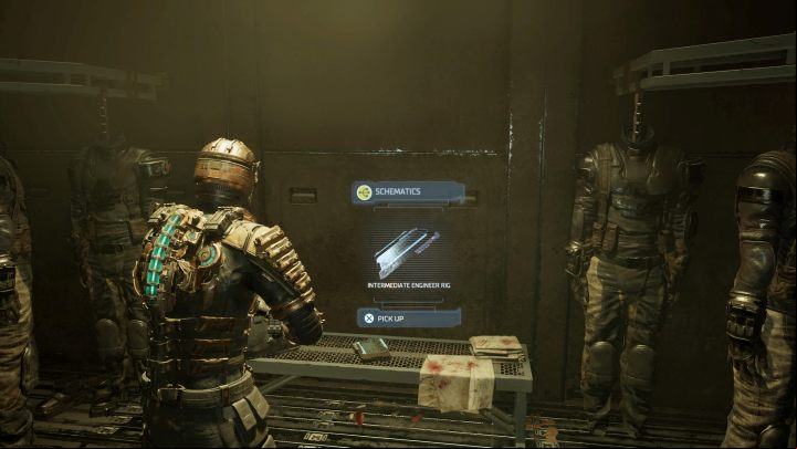 You can find the level 3 suit schematics in chapter 4 - Dead Space Remake: All suits (RIG) - list of secrets - Secrets and Collectibles - Dead Space Remake Guide