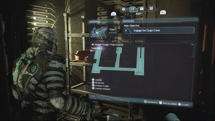 The fragment is in the large hall of the Cargo Bay visited at the beginning of the chapter - Dead Space Remake: Marker Fragments - list of secrets - Secrets and Collectibles - Dead Space Remake Guide