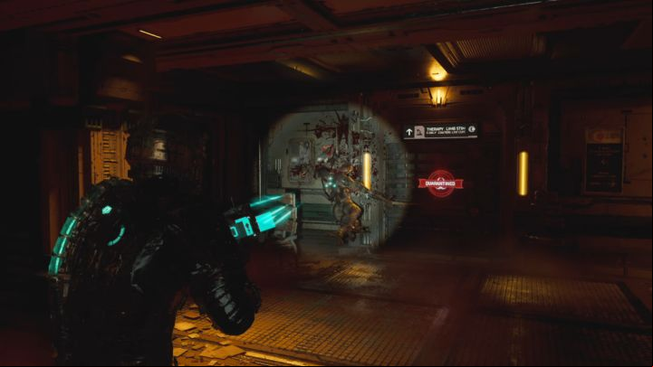 Aim at a monster standing next to a wall or other vertical surface - Dead Space Remake: Trophies/Achievements - list, trophy guide - Appendix - Dead Space Remake Guide