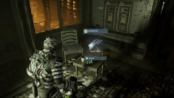 The room with the secret is locked - Dead Space Remake: List of all Schematics - Secrets and Collectibles - Dead Space Remake Guide