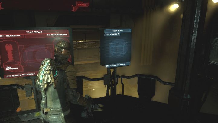 In the new corridor, reach the Tram Repair Room - Dead Space Remake: New Arrivals - Main missions - Dead Space Remake Guide
