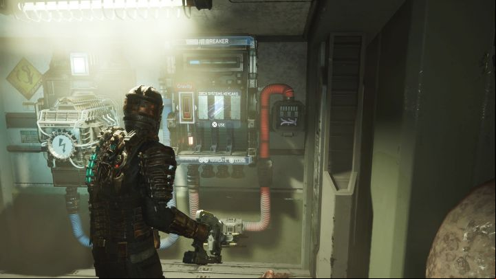 With the access card, return to the circuit breaker next to the cell - Dead Space Remake: Environmental Hazard - Main missions - Dead Space Remake Guide