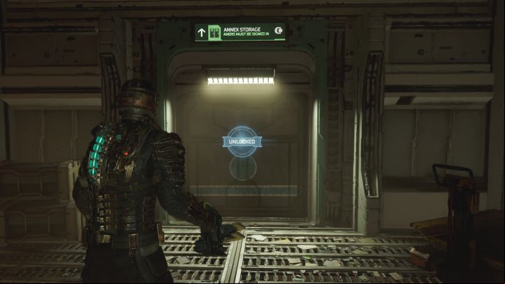 Reach the Filtration Tube Annex - here you don't have to worry about dying suddenly in flames - Dead Space Remake: Environmental Hazard - Main missions - Dead Space Remake Guide