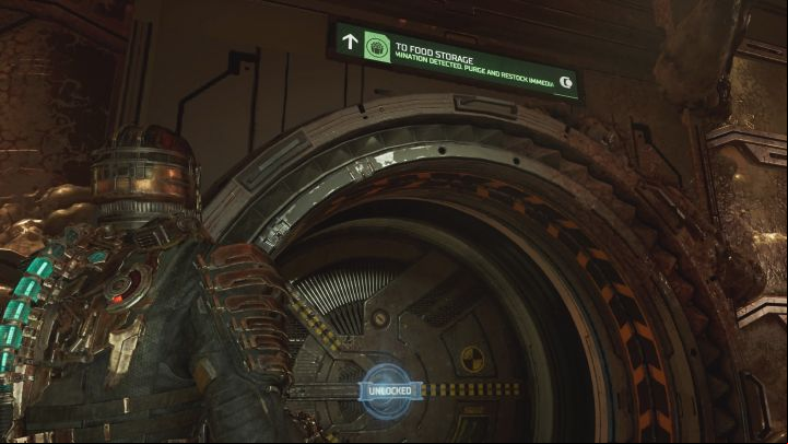 You can also destroy the growth in the room where you found Wheezer 08 and unlock a new exit - Dead Space Remake: Environmental Hazard - Main missions - Dead Space Remake Guide