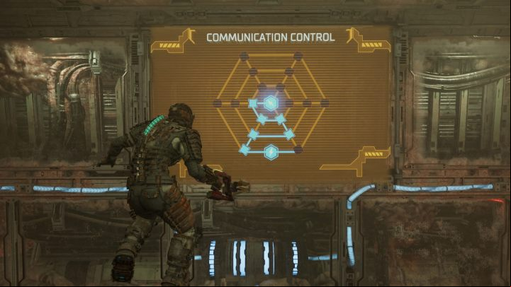 Create an unhindered, optimal connection to the central point - we show it in the screenshot above (the connection runs zig-zag, not in a straight line) - Dead Space Remake: Search and Rescue - Main missions - Dead Space Remake Guide