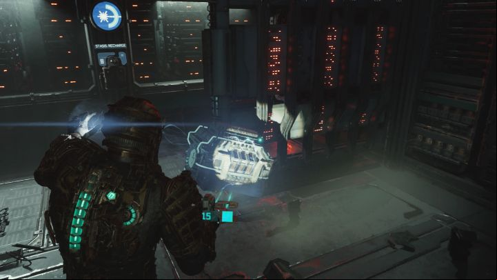 Use the newly unlocked entrance to Living Quarters, where you'll find a save station, bench, and a shop - Dead Space Remake: Dead Space - Main missions - Dead Space Remake Guide