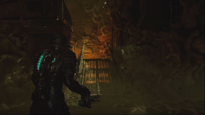 In the new room, the rails are blocked by tendrils that need to be removed - Dead Space Remake: Dead Space - Main missions - Dead Space Remake Guide