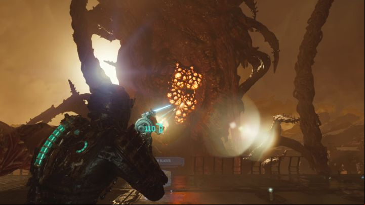 In the second phase of the fight, the Hive Mind's weak point will be the chest glands - Dead Space Remake: Dead Space - Main missions - Dead Space Remake Guide