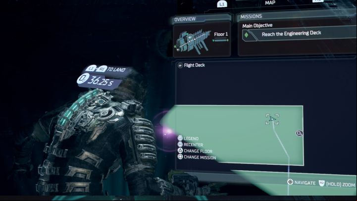The RIG is levitating in the void in the northeast section of the Flight Deck - Dead Space Remake: You Are Not Authorized - Side missions - Dead Space Remake Guide