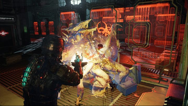 Look for weak points on the Brute's back - Dead Space Remake: How to defeat Brute? - Bosses - Dead Space Remake Guide