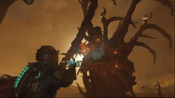 In the first phase of the fight, the Hive Mind will have 5 orange glands exposed - Dead Space Remake: How to defeat the final boss Hive Mind? - Bosses - Dead Space Remake Guide