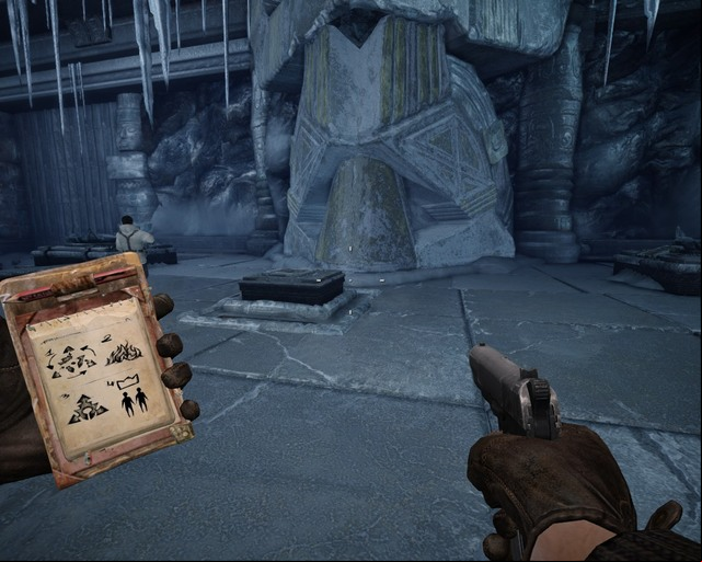 A door will appear here when you start a fire properly. - Ice Temple | Walkthrough - Walkthrough - Deadfall Adventures Game Guide & Walkthrough
