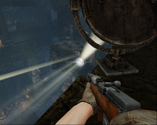 You have to set the light as shown. - Xibalba | Walkthrough - Walkthrough - Deadfall Adventures Game Guide & Walkthrough