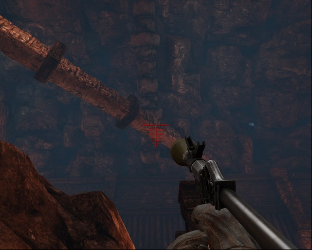 When he becomes immortal, shoot the columns like this one. - Xibalba | Walkthrough - Walkthrough - Deadfall Adventures Game Guide & Walkthrough