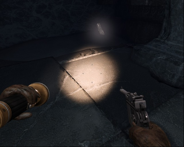 Avoid the tile thats lit up by the flashlight. - Ice Temple | Treasures - Treasures - Deadfall Adventures Game Guide & Walkthrough