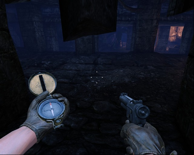 Crouch and go forward here. - Mayan City | Treasures - Treasures - Deadfall Adventures Game Guide & Walkthrough