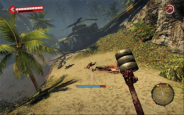 Stay on the main path, heading northern west and then west - Find a military chopper | Chapter 5 - Heavy Equipment - Chapter 5 - Heavy Equipment - Dead Island Riptide Game Guide