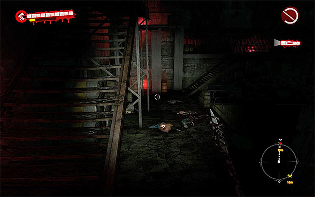 You can get to the lower level using few ways, but I recommend a platform at door where youve begin searching this part of tunnels (screen above) - Get through the tunnels #2 | Chapter 6 - The Tunnels - Chapter 6 - The Tunnels - Dead Island Riptide Game Guide