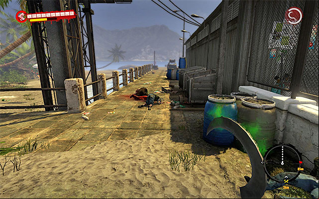 When you exit the warehouse go forward and then turn right, ing a bus on your way - Find the Ferry Station | Chapter 7 - The Crossing - Chapter 7 - The Crossing - Dead Island Riptide Game Guide