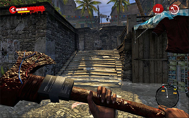 Head south, to reach the stairs leading to Old Town Cinema - Find the cinema | Chapter 8 - City Newcomer - Chapter 8 - City Newcomer - Dead Island Riptide Game Guide