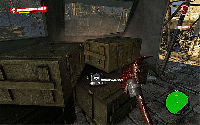You cant use your own explosives, but the ones from the base - Find explosives in Military Base | Chapter 9 - Militarized Zone - Chapter 9 - Militarized Zone - Dead Island Riptide Game Guide