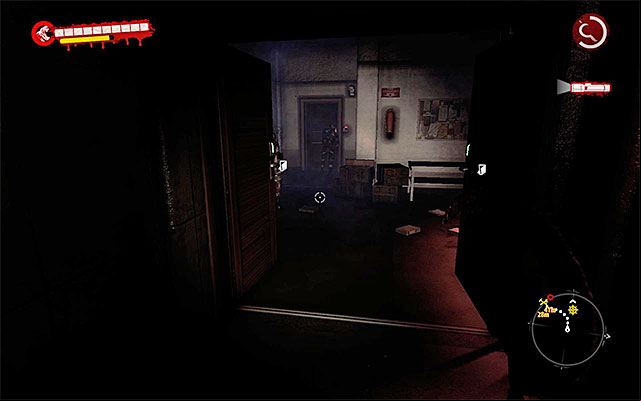 Go downstairs and open nearby door, ready to eliminate new zombies in the next room - Escape from the Military Base | Chapter 10 - Rescue - Chapter 10 - Rescue - Dead Island Riptide Game Guide
