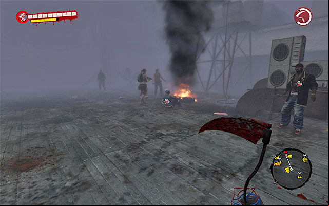 When you get near the cinema, use a ladder at the main door - Return to cinema roof | Chapter 10 - Evacuation - Chapter 10 - Evacuation - Dead Island Riptide Game Guide